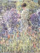 frederick carl frieseke Woman in a Garden (nn02) oil painting artist